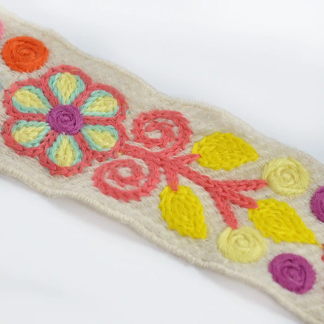 Floral Leafy Style Multicolor Lace | 2 Meter