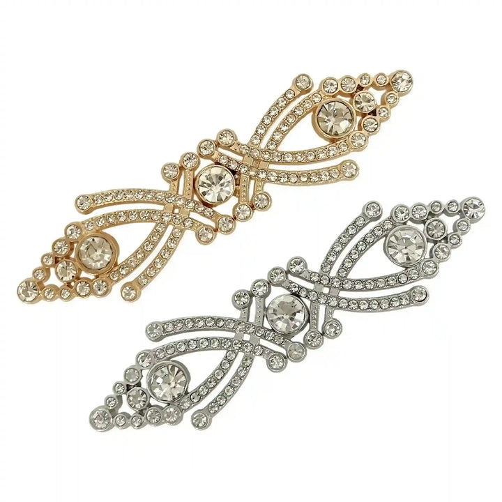 Crystal-Encrusted Metal Frog Closure Buttons