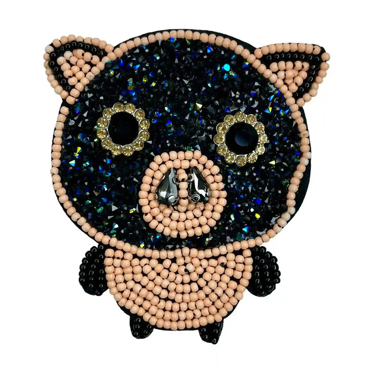 Beaded Pig Face Patch