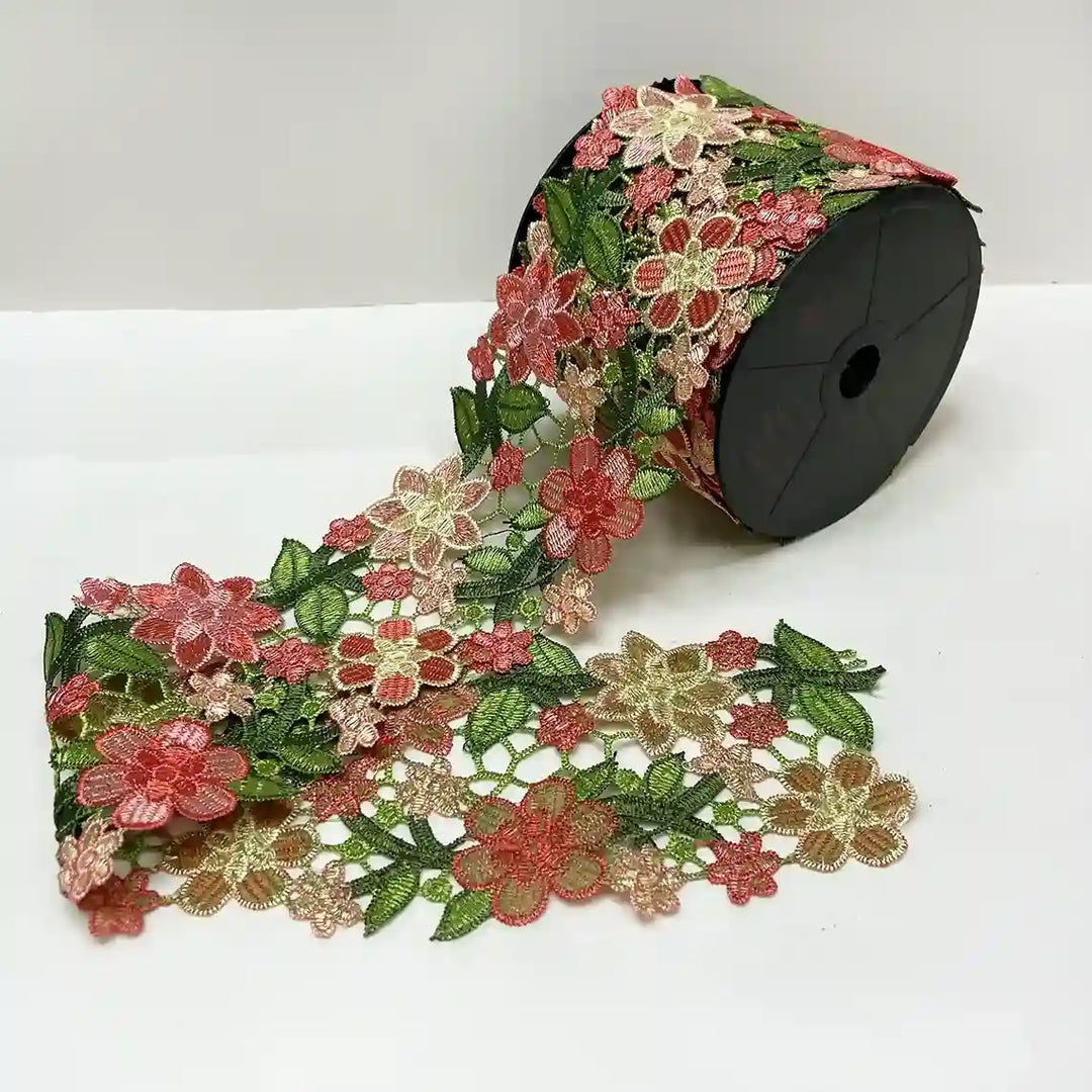 Cutwork Floral Leaf Desugn Emroidery Lace