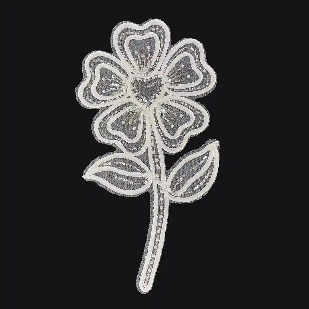 Luxury Sunflower Beaded Botanical Appliqué