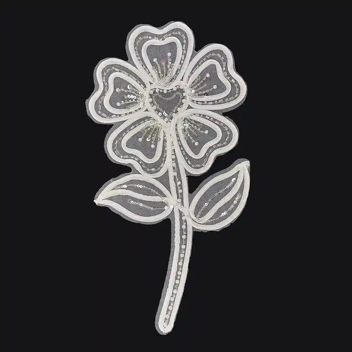 Luxury Sunflower Beaded Botanical Appliqué