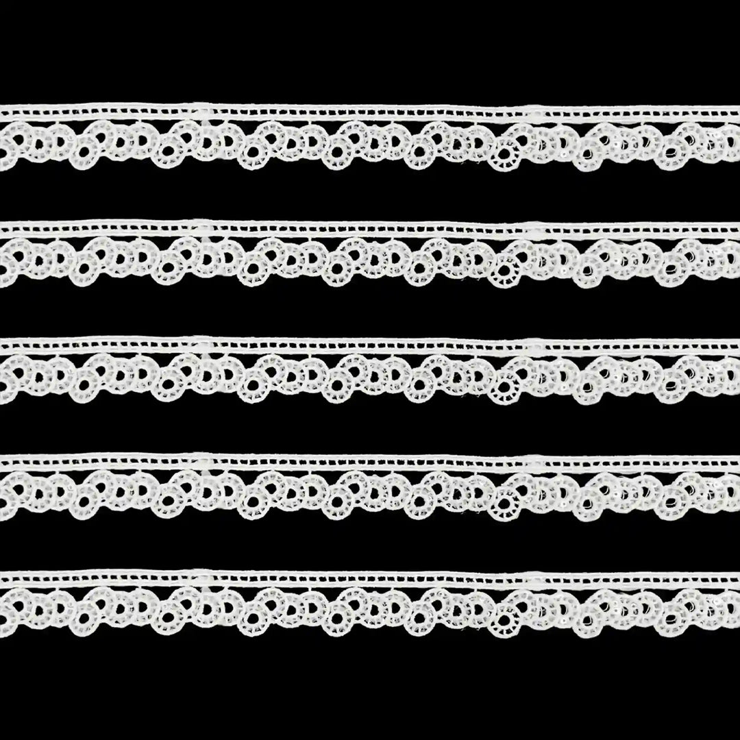 Scalloped Round Medallion Lace Trim | 2 meter