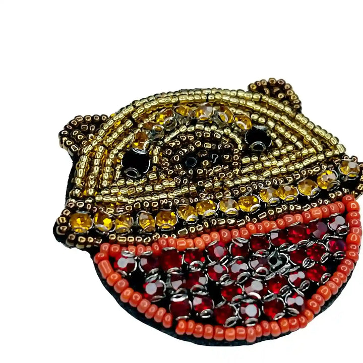 Gold and Red Bear Patch