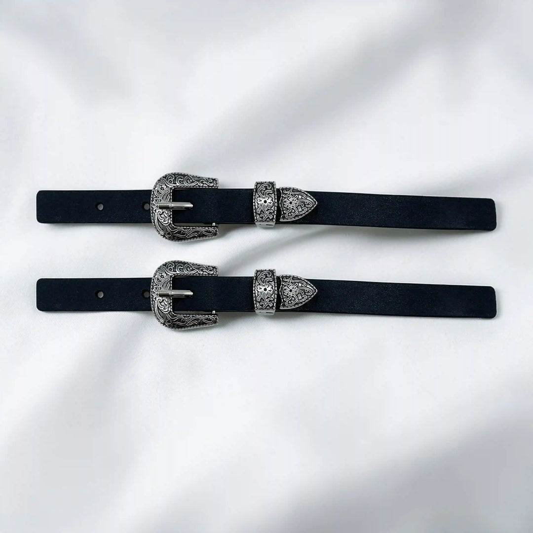 Floral Western-style buckle set