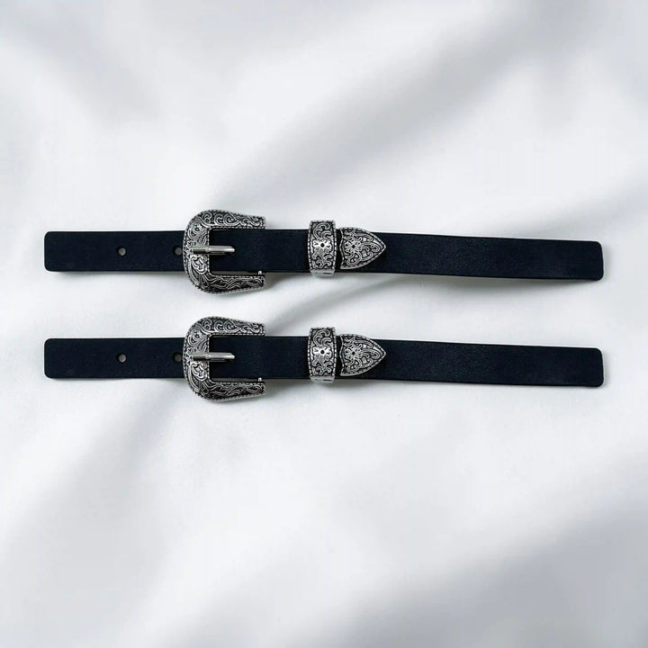 Floral Western-style buckle set