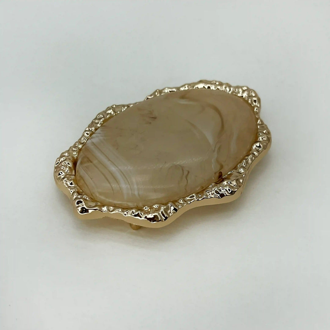 Abstract Oval Stone Buckles