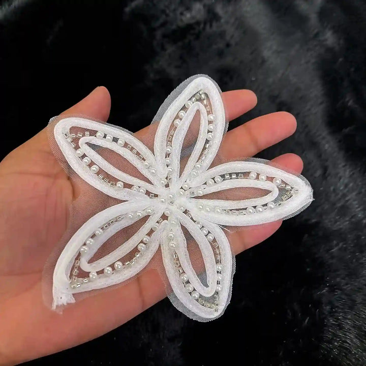 Double Daisy Beaded Organza Stem