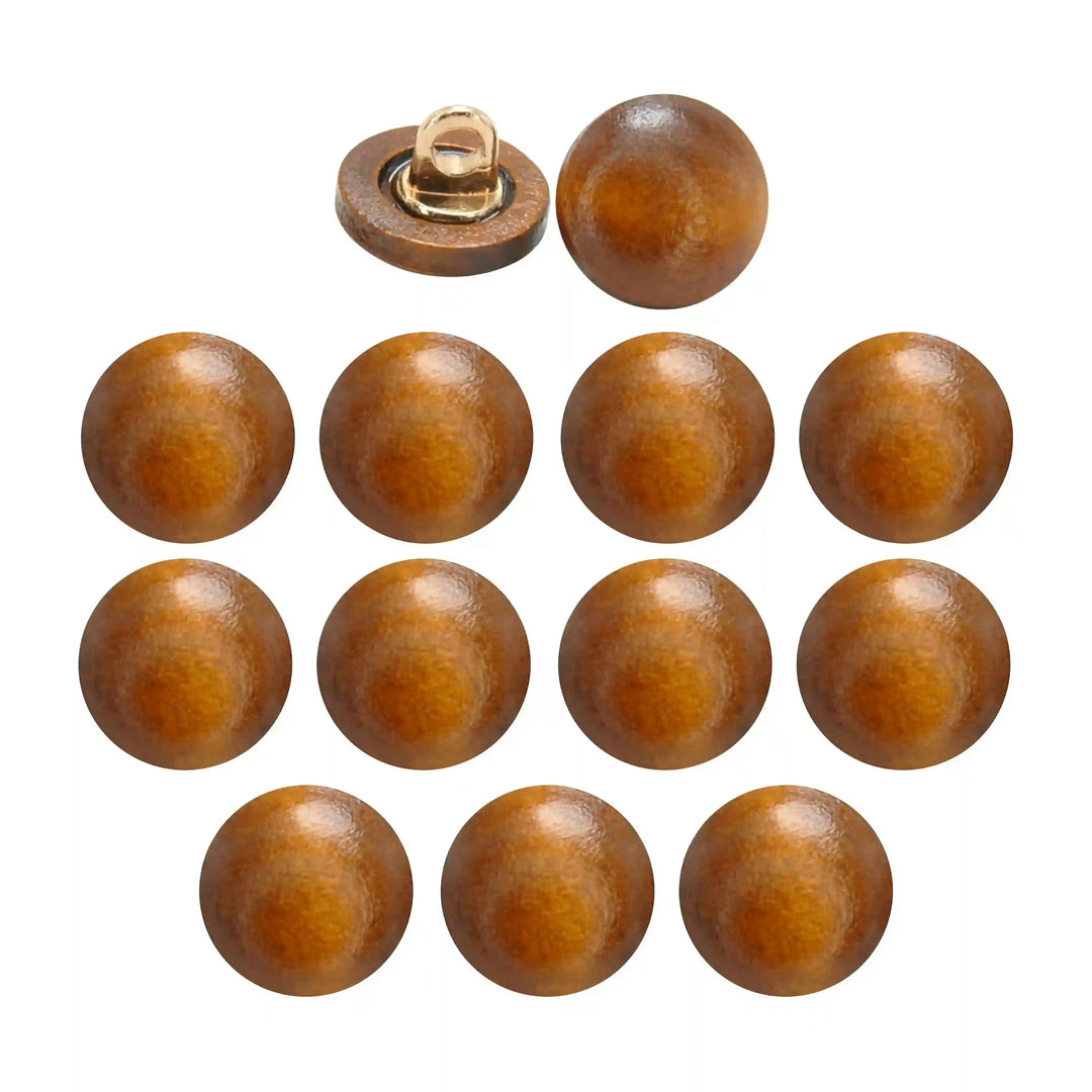 Brown Wooden Button | 12mm