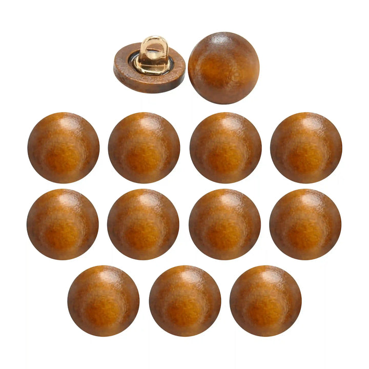Brown Wooden Button | 12mm