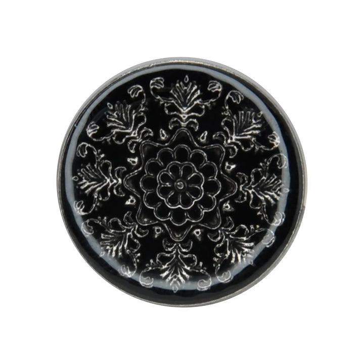 Royal Floral Metal Button | 21mm(34L) & 18mm(28L)