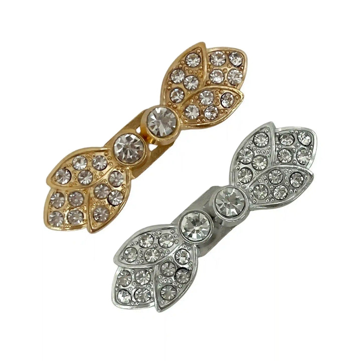 Leaf Shape Rhinestone Buttons