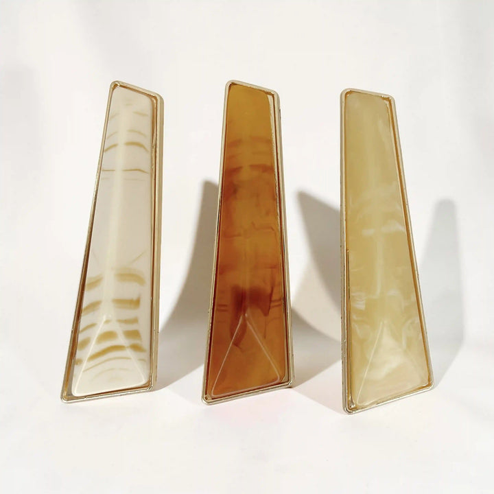 Marble Trapezoid Gold Buckle