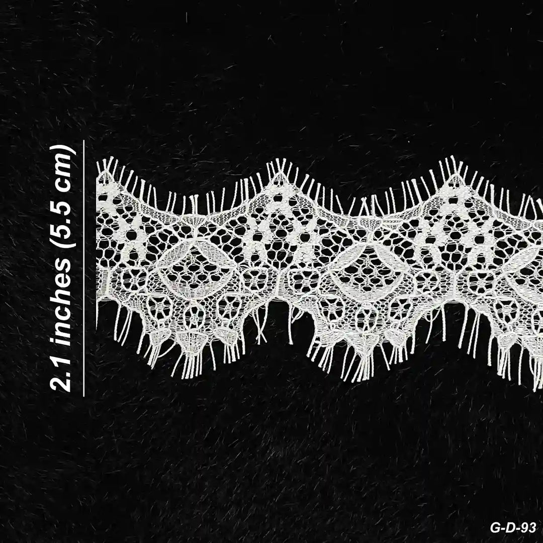 Symmetrical Scalloped Floral Lace