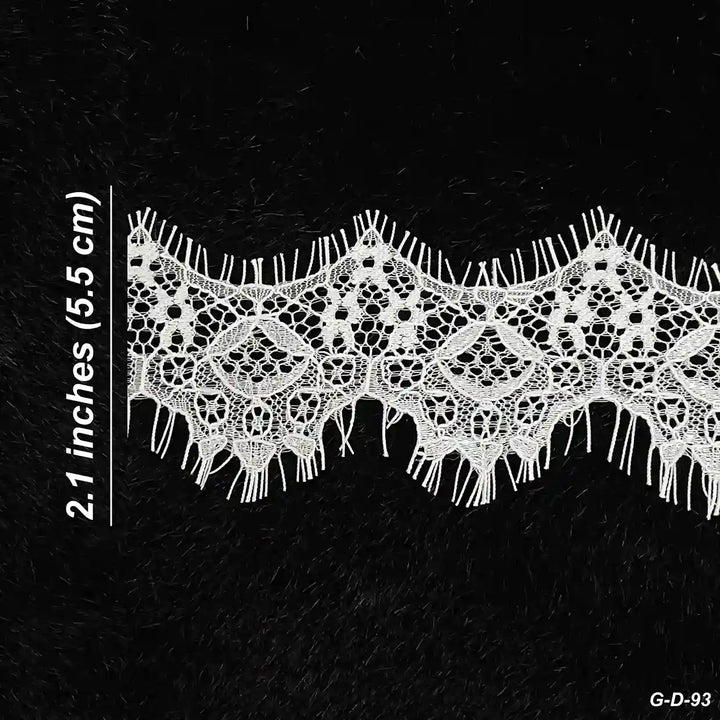 Symmetrical Scalloped Floral Lace