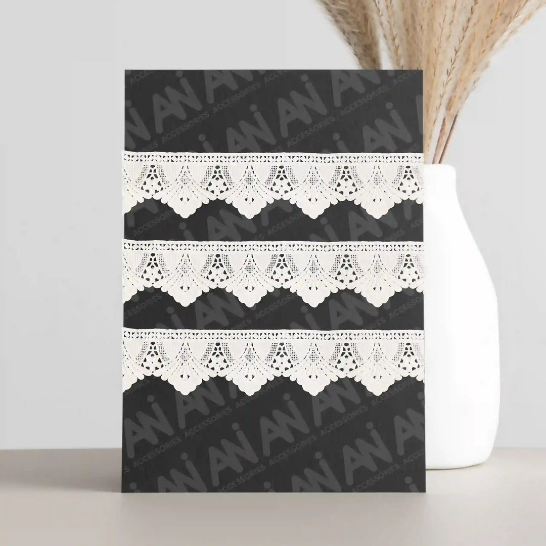 Dahlias Border Sequins Lace | 2 Meter