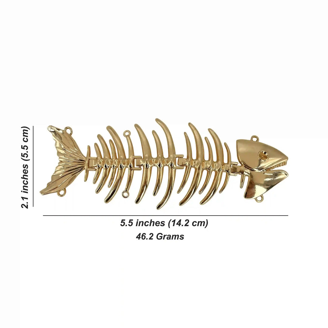 Fish Skeleton Sew Brooch