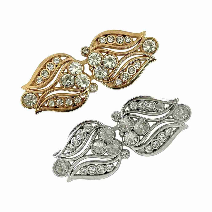 Art Deco-inspired or floral/leaf-shaped Frog Closure Buttons