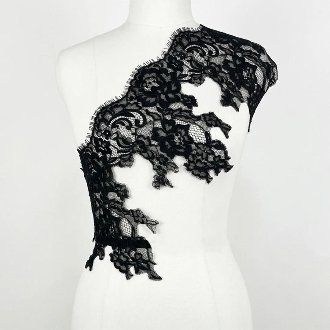 3 Meters | Asymmetrical Floral Chantilly Lace Bodice