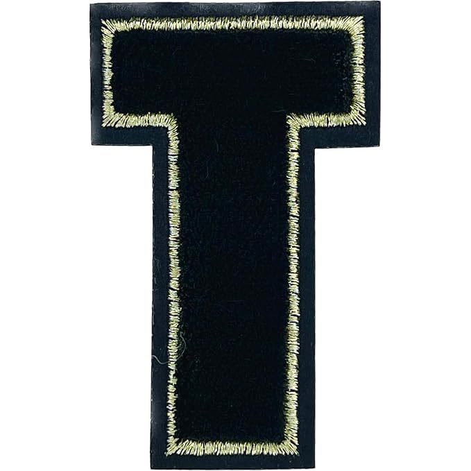 Letter T Hot fix Or Sew Patch