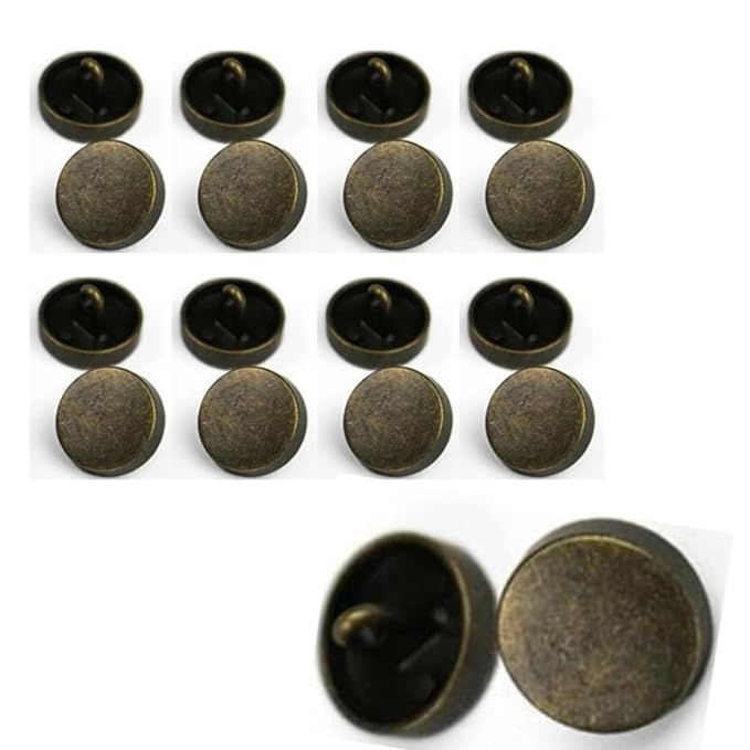 Flat Metal Buttons(Pack of 8 Buttons)