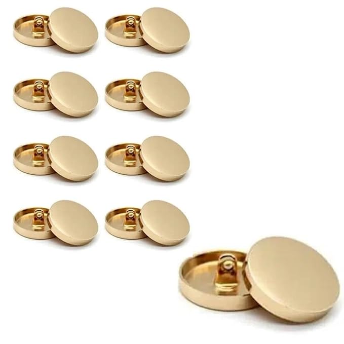 Flat Metal Buttons(Pack of 8 Buttons)