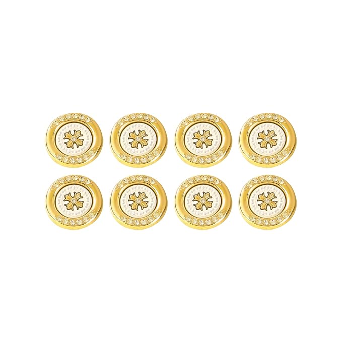 Diamond surrounded cross design buttons