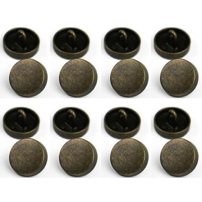 Flat Metal Buttons(Pack of 8 Buttons)