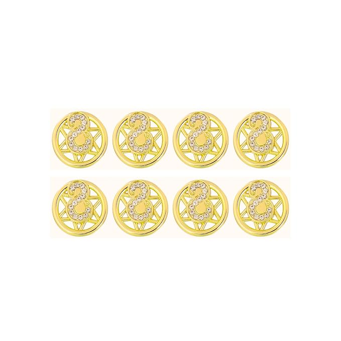 Shimmering Gold Metal Shank Buttons