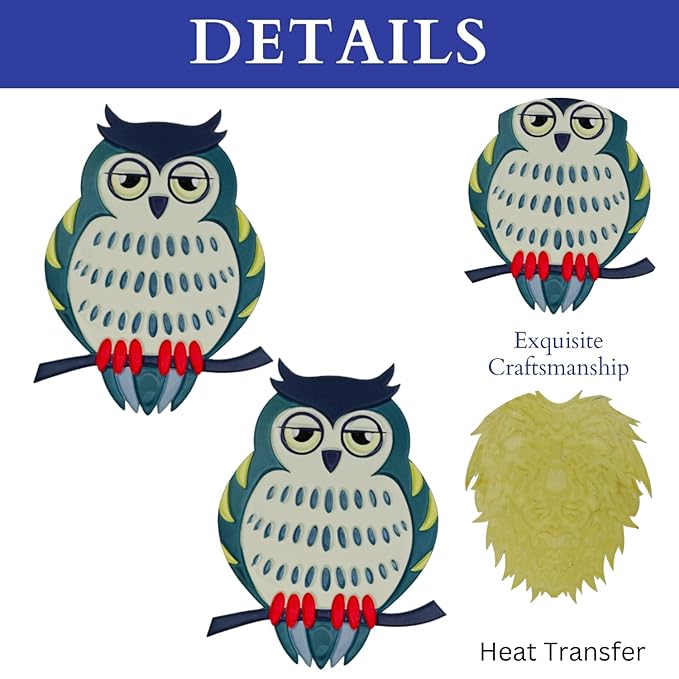 Sleepy Owl Heat Transfer Pvc Patch