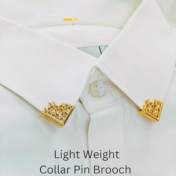 Gold Floral Collar Tips