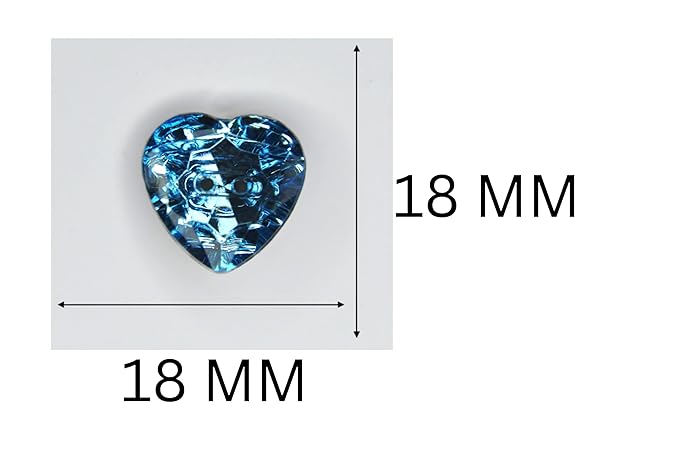 Crystal Blue Acrylic Buttons