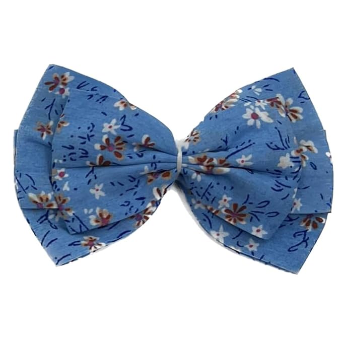 Blue Blossom Bow Sew Patch