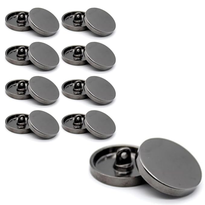 Flat Metal Buttons(Pack of 8 Buttons)