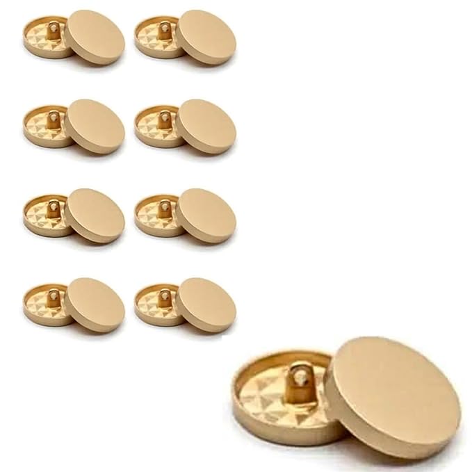 Flat Metal Buttons(Pack of 8 Buttons)