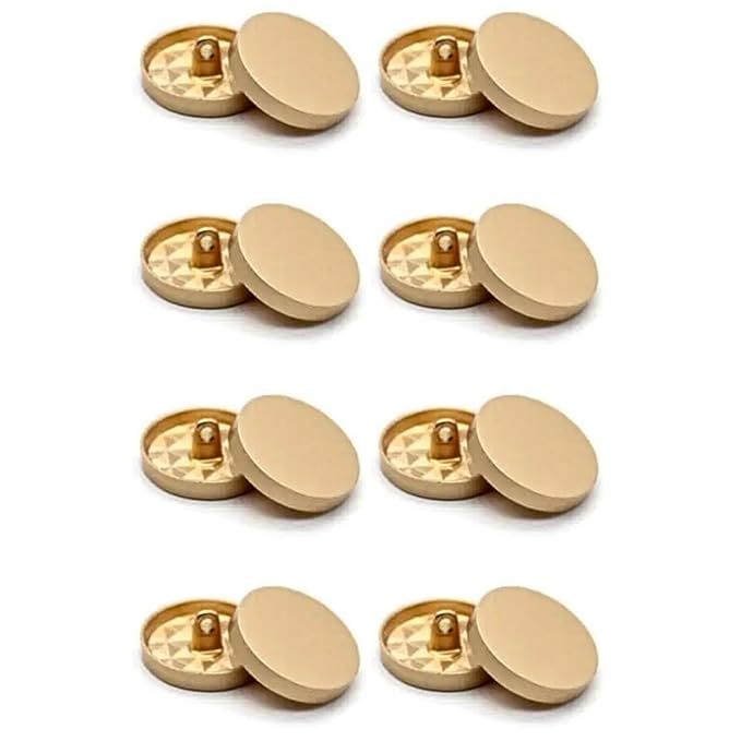 Flat Metal Buttons(Pack of 8 Buttons)