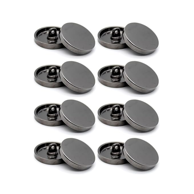 Flat Metal Buttons(Pack of 8 Buttons)