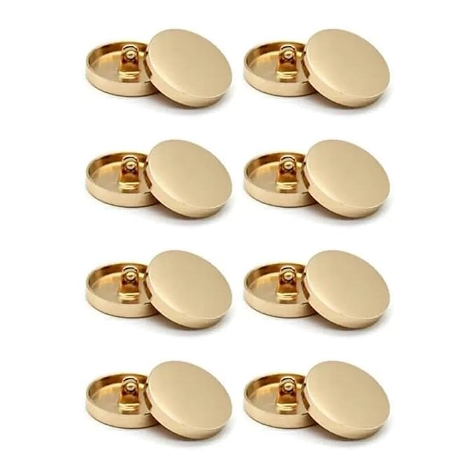 Flat Metal Buttons(Pack of 8 Buttons)