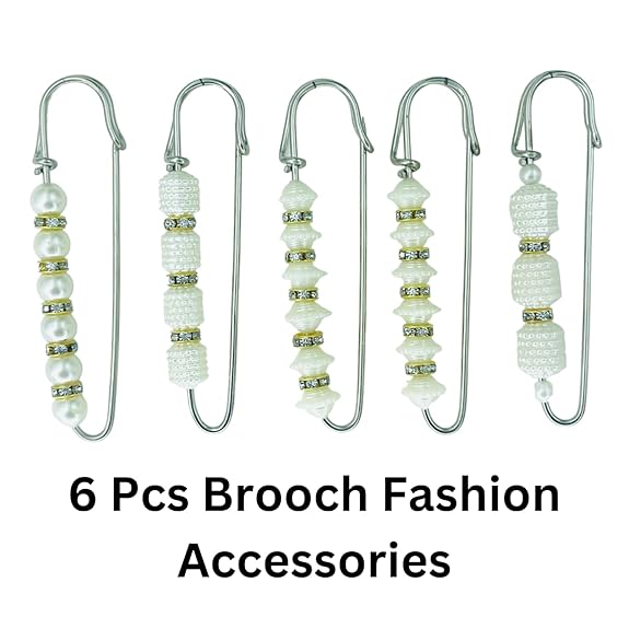 Pearl Rhinestone Safety Pins