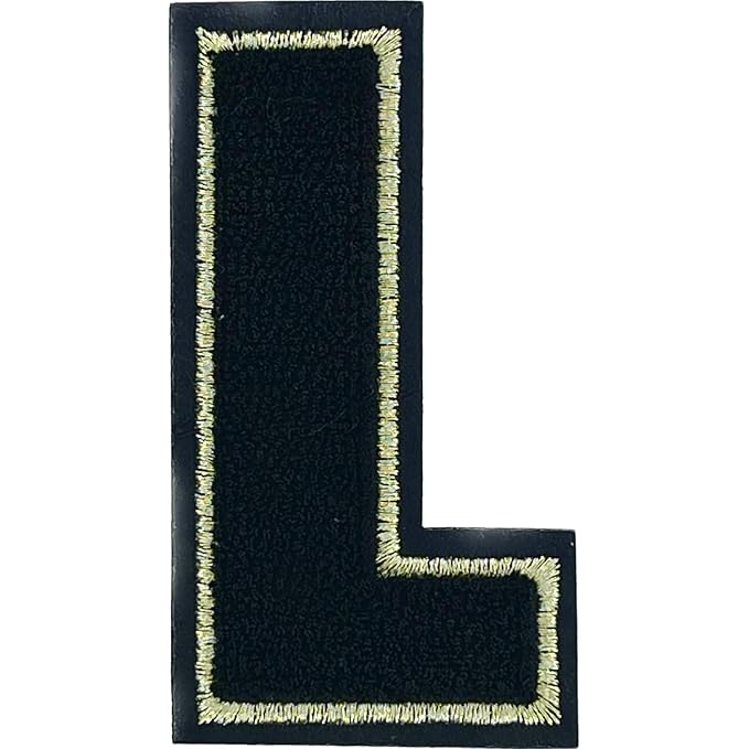 Letter L Hot fix Or Sew Patch