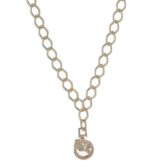 Chain Necklace with Floral Charm