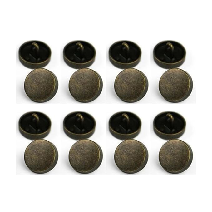 Flat Metal Buttons(Pack of 8 Buttons)