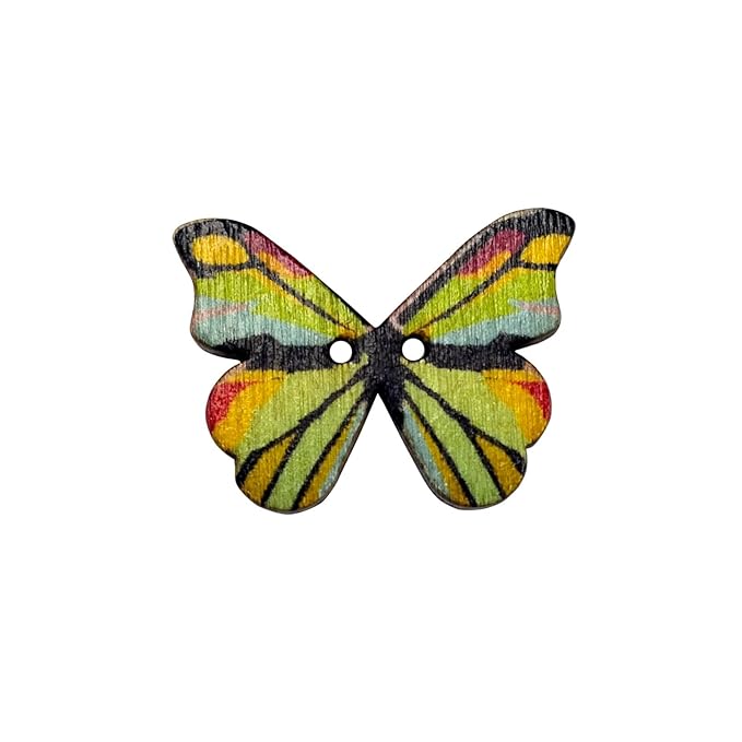 Butterfly Wooden Buttons(Pack of 6 Buttons)