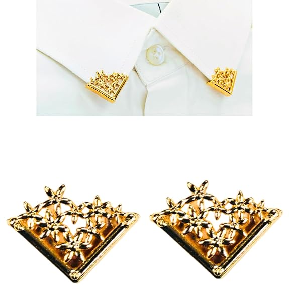 Gold Floral Collar Tips