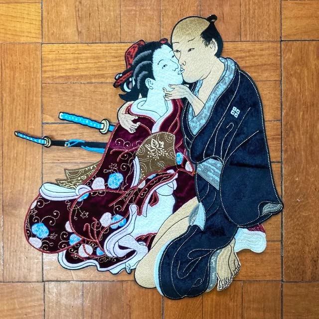 Samurai and Geisha Sew Patch