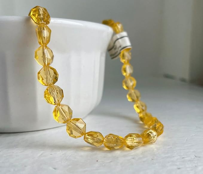 Deep Mustard Bicone Glass Beads