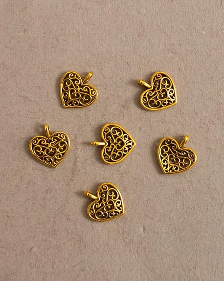 Filigree Heart With Circular Charms