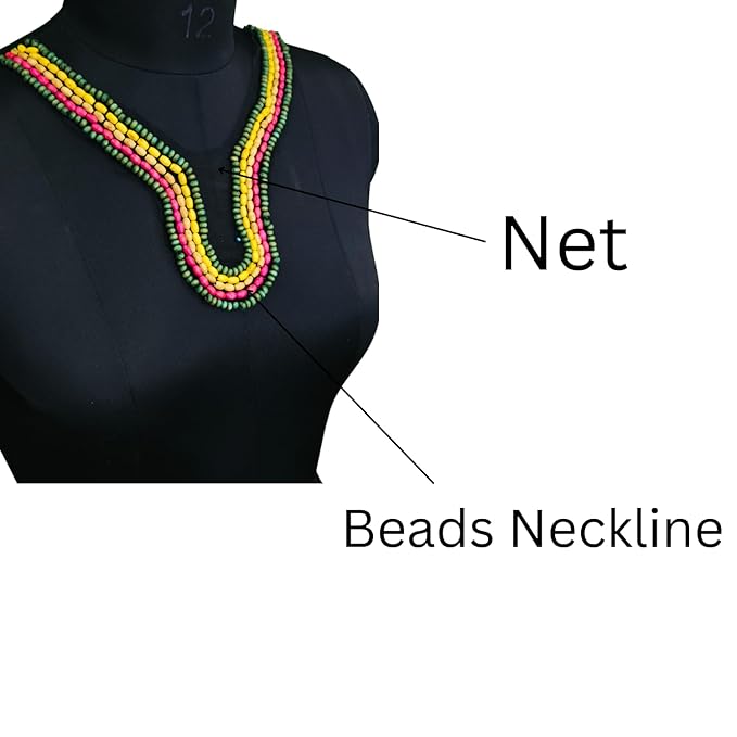 Multicolor Beaded V Necklines