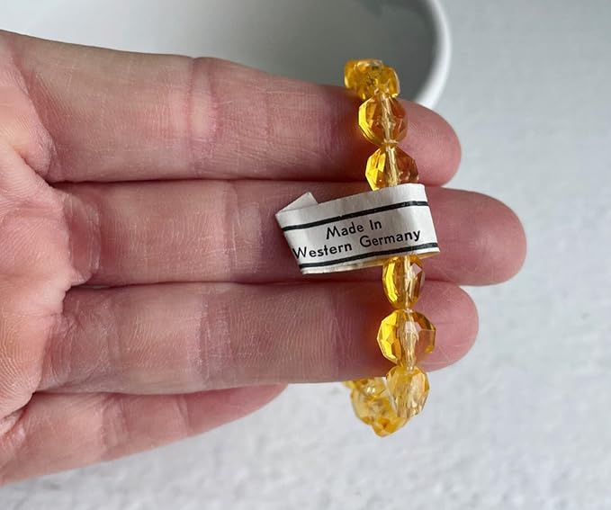 Deep Mustard Bicone Glass Beads