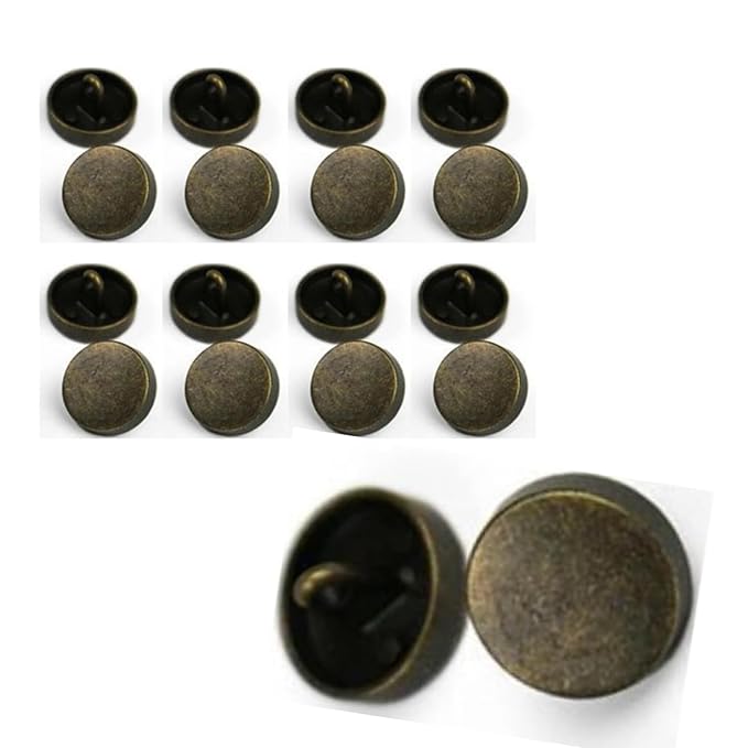 Flat Metal Buttons(Pack of 8 Buttons)